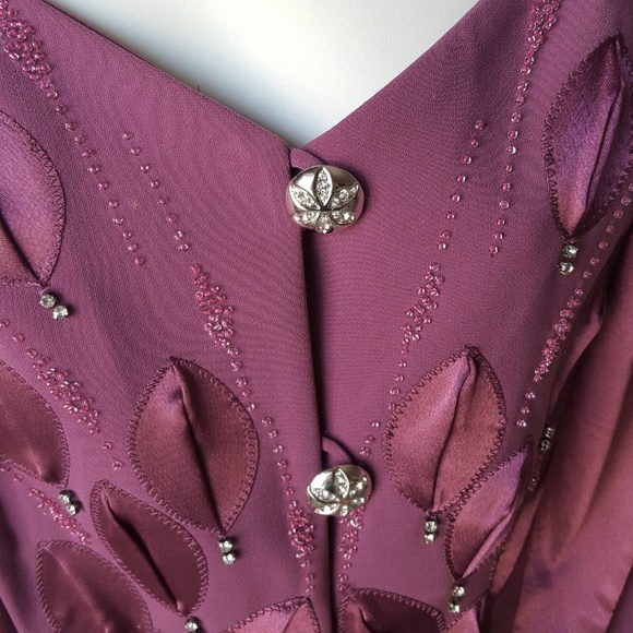 Champagne Italy Fashion Church Jacket Size 12 - Picture 5 of 8